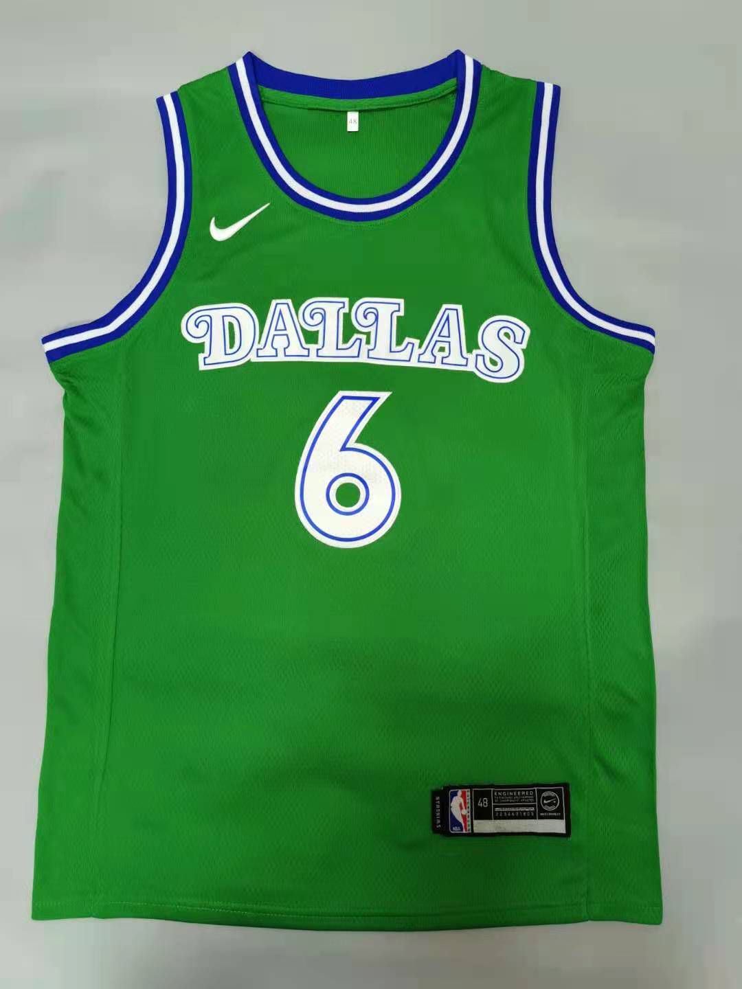Men Dallas Mavericks 6 Porzingis Green 2021 Nike Game NBA Jerseys